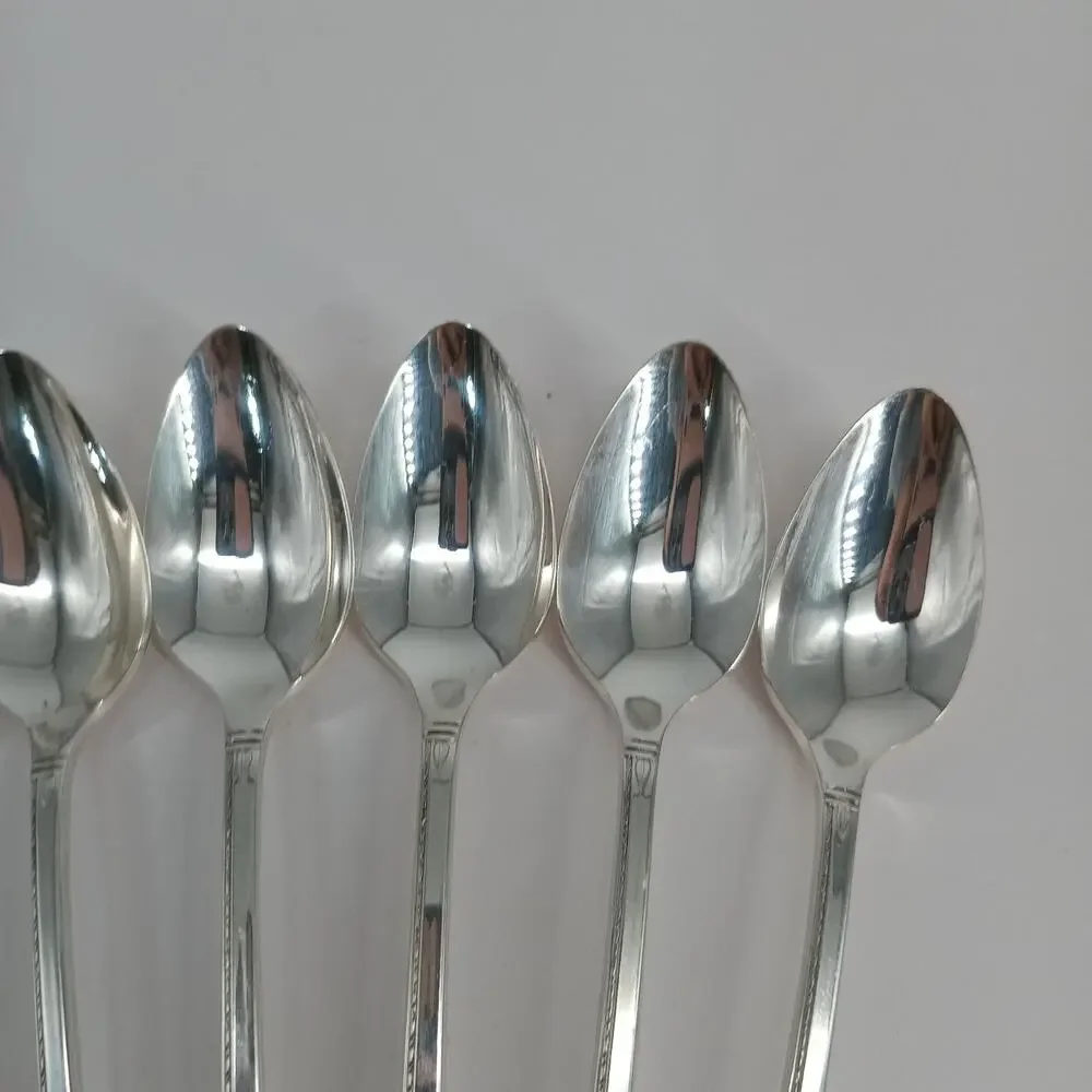 7X LH Tsp Oneida Prestige GRENOBLE Silverplate Long Handled Tea Malt Teaspoons